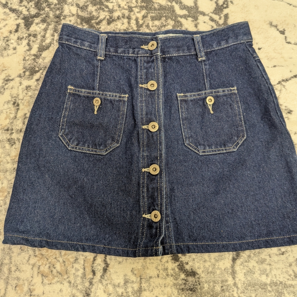 Vintage Brody Denim Button-Front Skirt - Picture 2 of 4